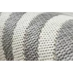 Kab. Fonott sizal flat szőnyeg 49376637 Körök csíkok szürke / krém 160x230 cm