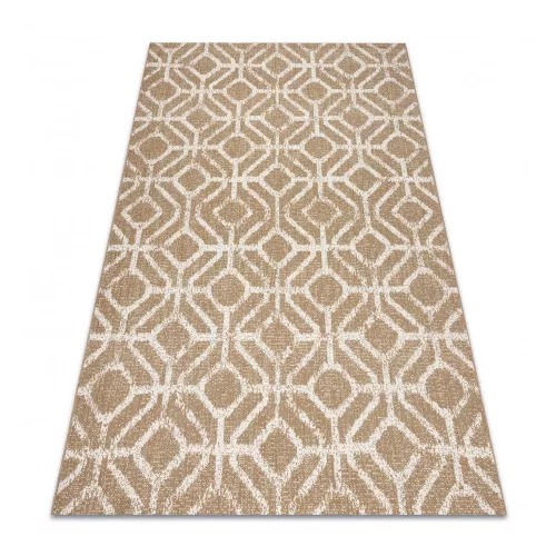 Kab. Szőnyeg FLAT 48957265 Geometrikus rombusz natúr bézs színű fonal 200x290 cm
