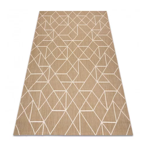 Kab. Szőnyeg FLAT 48959265 Geometrikus natúr bézs színű fonal 200x290 cm