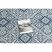 Fonott sizal color szőnyeg 19247/699 Négyzetek Rombusz Csempe Kék 200x290 cm