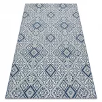 Kab. Fonott sizal color szőnyeg 19247/699 Négyzetek Rombusz Csempe Kék 140x200 cm