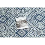 Kab. Fonott sizal color szőnyeg 19247/699 Négyzetek Rombusz Csempe Kék 140x200 cm