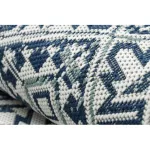 Kab. Fonott sizal color szőnyeg 19247/699 Négyzetek Rombusz Csempe Kék 140x200 cm