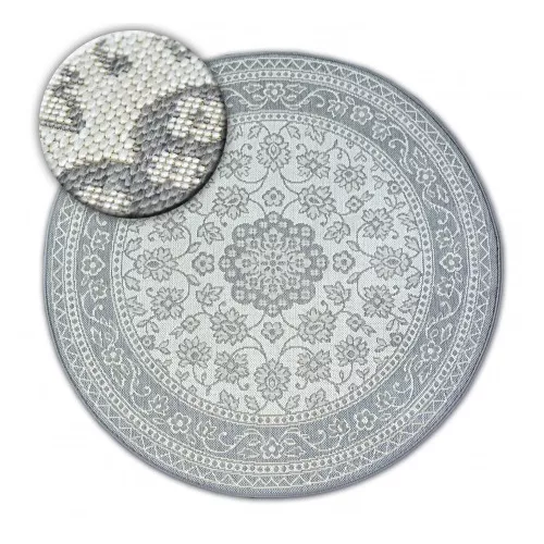Kab. Fonott sizal flat szőnyeg kör48691/637 ÓLOMÜVEG kör 120 cm