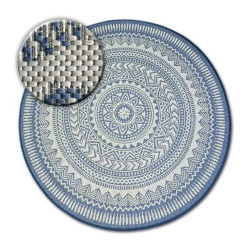 Kab. Fonott sizal flat szőnyeg kör48695/591 ÓLOMÜVEG kör 120 cm