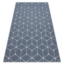   Fonott sizal flat szőnyeg 48721/591 TAKARÓKA 3D kék 80x150 cm