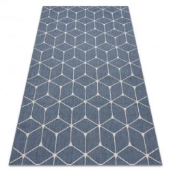 Fonott sizal flat szőnyeg 48721/591 TAKARÓKA 3D kék 80x150 cm