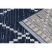 Fonott sizal color szőnyeg 47268/309 Rombusz Négyzetek Kék 60x110 cm