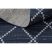 Fonott sizal color szőnyeg 47268/309 Rombusz Négyzetek Kék 60x110 cm