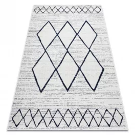   Kab. Fonott sizal color szőnyeg 47272/396 Rombusz Négyzetek Fehér 140x200 cm