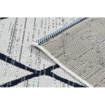 Kab. Fonott sizal color szőnyeg 47272/396 Rombusz Négyzetek Fehér 140x200 cm