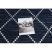 Fonott sizal color szőnyeg 47268/309 Rombusz Négyzetek Kék 200x290 cm