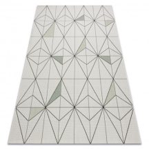   Fonott sizal color szőnyeg 19447/062 Rombusz Háromszögek Krém 80x150 cm