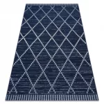 Kab. Fonott sizal color szőnyeg 47268/309 Rombusz Négyzetek Kék 140x200 cm