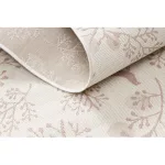 Kab. Fonott sizal flat szőnyeg 48774/526 Levelek Madarak krém rózsaszín 200x290 cm