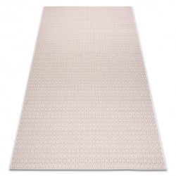 Fonott sizal flat szőnyeg 48603/526 Szemek krém rózsaszín 80x150 cm