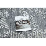 Kab. Szőnyeg SOLE D3842 hexagoane lapos szövött szürke / bézs 80x250 cm