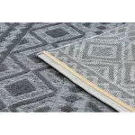 Kab. Szőnyeg SOLE D3852 Boho gyémánt lapos szövött szürke 80x250 cm