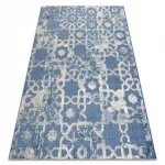 Kab. Szőnyeg SOLE D3881 lapos szövött kék / bézs 80x250 cm