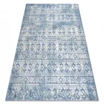 Kab. Szőnyeg SOLE D3732 Aztec gyémánt lapos szövött kék / bézs 120x170 cm