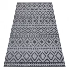   Kab. Szőnyeg SOLE D3852 Boho gyémánt lapos szövött szürke 120x170 cm