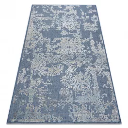   Kab. Szőnyeg SOLE D3811 lapos szövött kék / bézs 140x190 cm