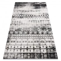   Modern szőnyeg MUNDO E0592 etnikai szabadtéri bézs / fekete 80x150 cm