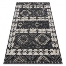   Modern szőnyeg MUNDO E0651 etnikai szabadtéri bézs / fekete 80x150 cm