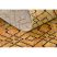 Modern szőnyeg MUNDO D5751 glamour szabadtéri narancssárga / fekete 80x250 cm