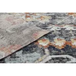 Kab. Modern szőnyeg MUNDO E0671 keleti vintage szabadtéri fekete / sárga 120x170 cm