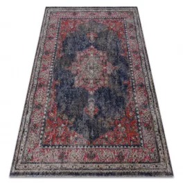   Kab. Modern szőnyeg MUNDO E0551 vintage szabadtéri piros / fekete 140x190 cm