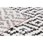 Kab. Modern szőnyeg MUNDO E0621 geometriai szabadtéri bézs / fekete 140x190 cm