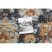 Modern szőnyeg MUNDO E0671 keleti vintage szabadtéri fekete / sárga 140x190 cm