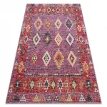 Kab. Modern szőnyeg MUNDO D7701 gyémánt boho szabadtéri rózsaszín / bézs  160x220 cm