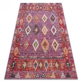   Kab. Modern szőnyeg MUNDO D7701 gyémánt boho szabadtéri rózsaszín / bézs  160x220 cm