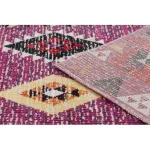 Kab. Modern szőnyeg MUNDO D7701 gyémánt boho szabadtéri rózsaszín / bézs  160x220 cm