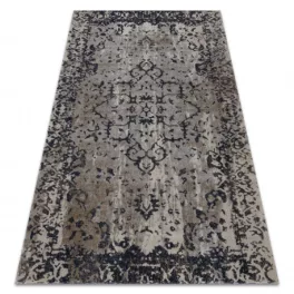   Kab. Modern szőnyeg MUNDO E0681 vintage szabadtéri bézs / fekete 160x220 cm