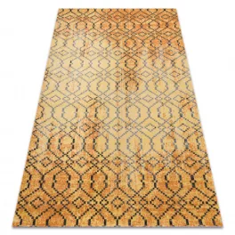   Kab. Modern szőnyeg MUNDO D5751 glamour szabadtéri narancssárga / fekete 180x270 cm
