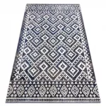 Kab. Modern szőnyeg MUNDO E0561 gyémánt, cikcakk 3D szabadtéri kék / bézs  200x290 cm