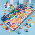 6 az 1-ben formabeillesztő és oktató Montessori fajáték