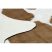 Műbőr szőnyeg G5069-2 fehér barna bőr 100x150 cm