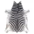 Kab. Szőnyeg mesterséges marhabőr, Zebra G5128-1 fehér fekete bőr 100x150 cm