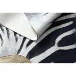 Kab. Szőnyeg mesterséges marhabőr, Zebra G5128-1 fehér fekete bőr 100x150 cm