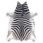 Kab. Szőnyeg mesterséges marhabőr, Zebra G5128-1 fehér fekete bőr 155x195 cm