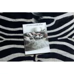 Kab. Szőnyeg mesterséges marhabőr, Zebra G5128-1 fehér fekete bőr 155x195 cm