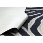 Kab. Szőnyeg mesterséges marhabőr, Zebra G5128-1 fehér fekete bőr 155x195 cm