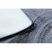 Modern, mosható szőnyeg LAPIN shaggy, csúszásgátló fekete / elefántcsont 80x150 cm