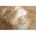 Modern, mosható szőnyeg LAPIN shaggy, csúszásgátló elefántcsont / barna 133x180 cm