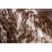 Modern, mosható szőnyeg LAPIN shaggy, csúszásgátló elefántcsont / csokoládé 133x180 cm
