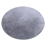Kab. Modern, mosható szőnyeg LAPIN kör shaggy, csúszásgátló fekete / elefántcsont kör 80 cm